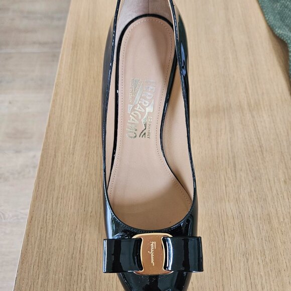 Ferragamo kali women's pumps black-Size 8 - Picture 5 of 7